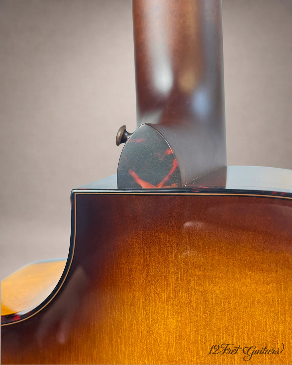 Halsferse der Breedlove Pursuit Exotic S Concertina mit Tortoise-Verzierung