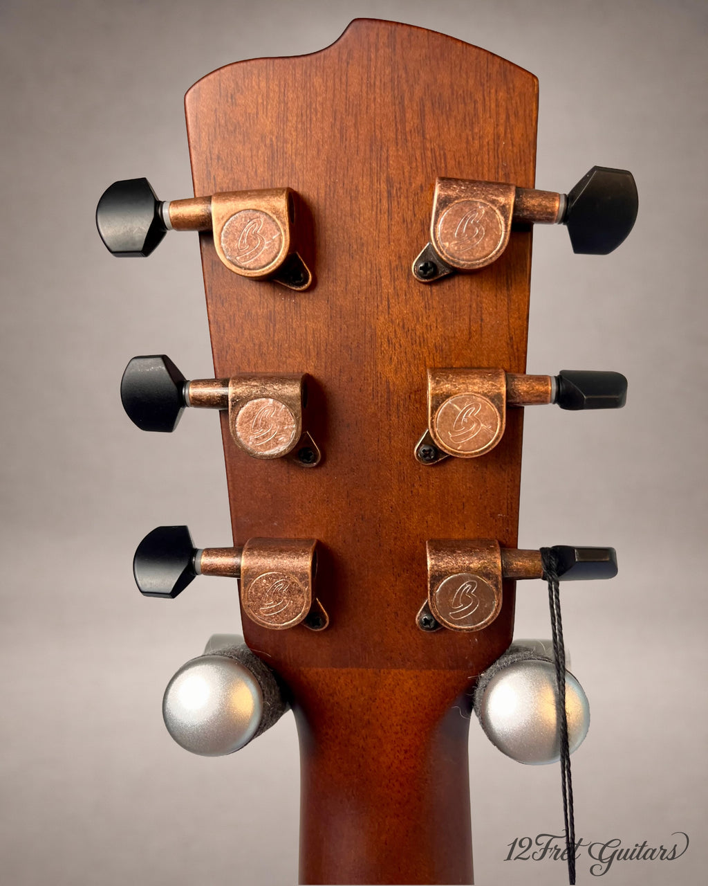 Vergoldete Mechaniken am Kopf der Breedlove Pursuit Exotic S Concertina